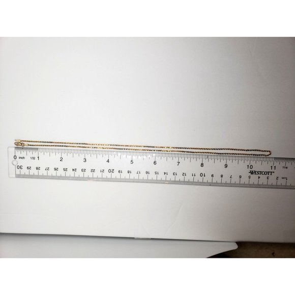 14k Tri-Color Gold 1.6 mm Rope Chain 22 Inches - Picture 6 of 12